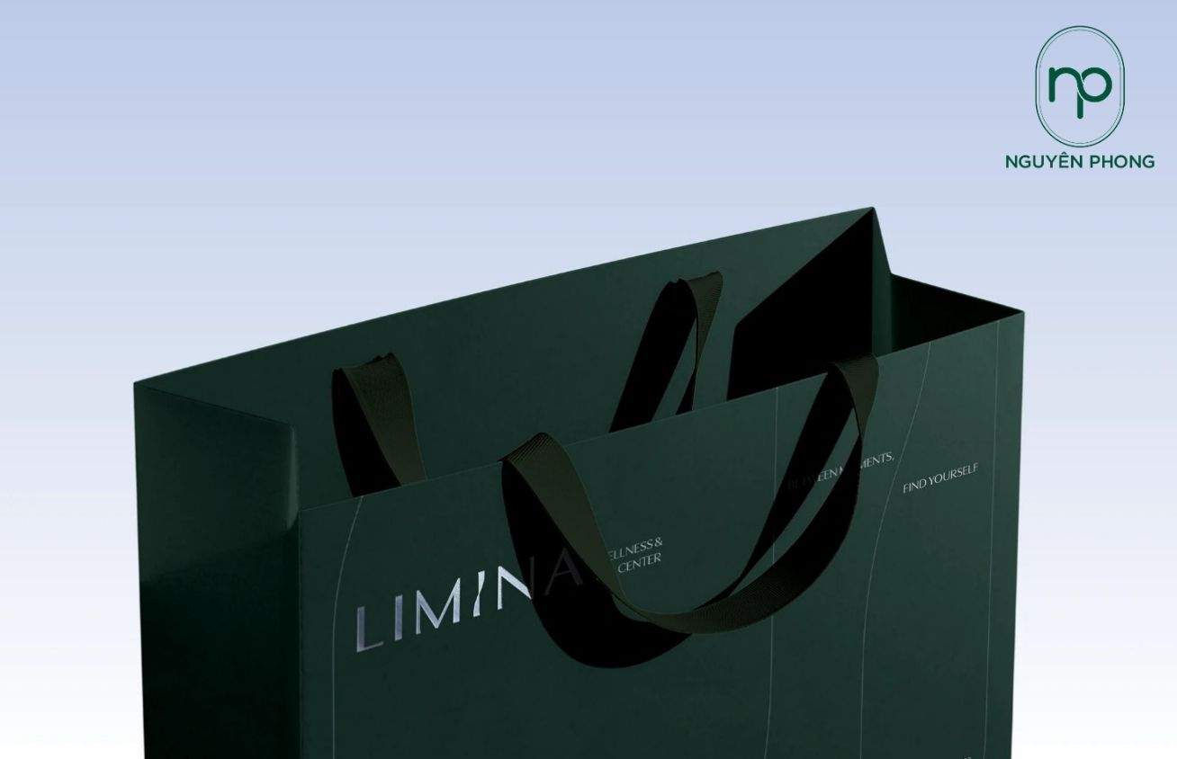 Mẫu logo thẩm mỹ viện in trên túi giấy